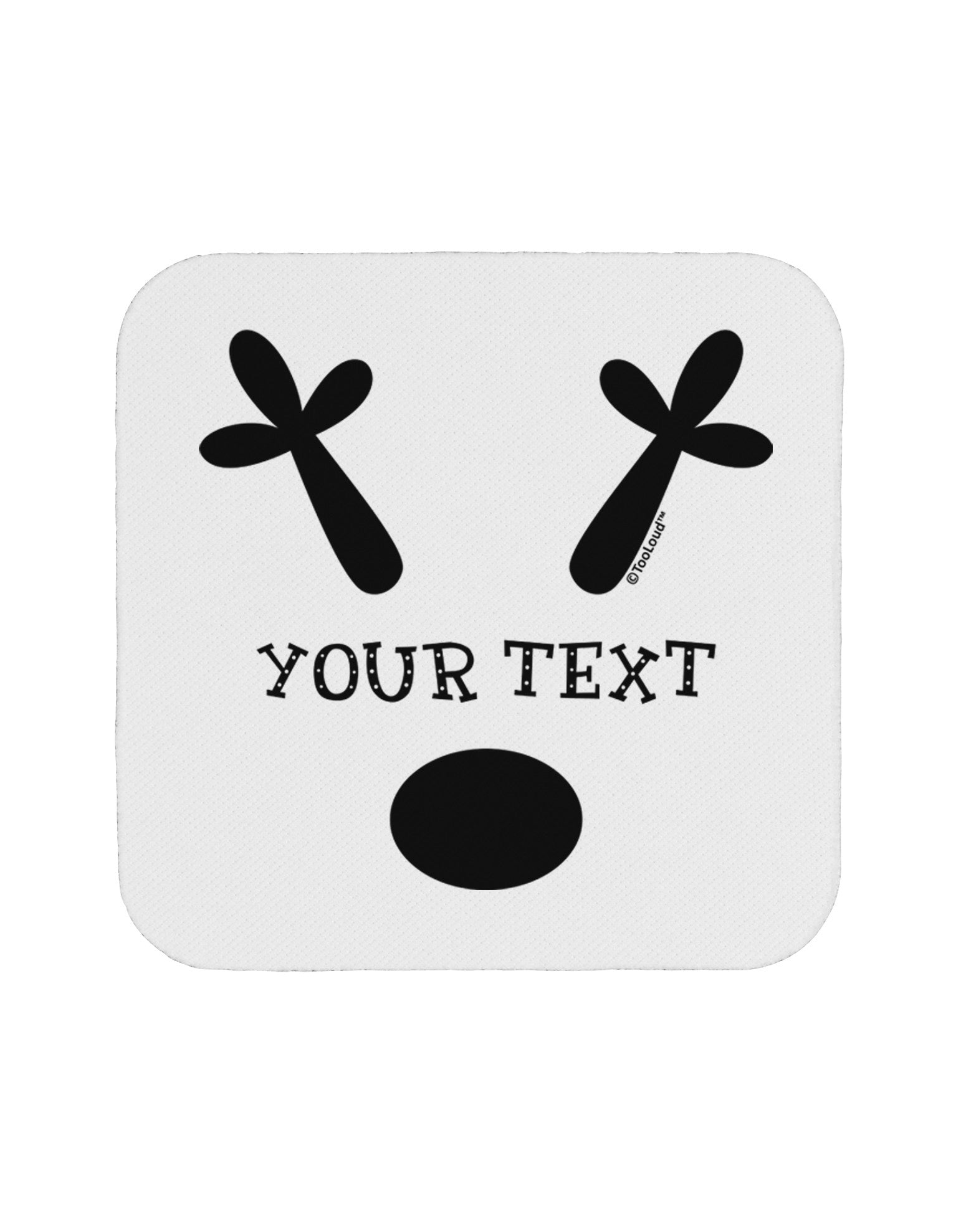 Personalized Matching Reindeer Family Design - Your Text Coaster-Coasters-TooLoud-White-Davson Sales