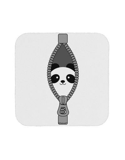 Funny Panda Peeking Out of Zipper Coaster by TooLoud-Coasters-TooLoud-White-Davson Sales