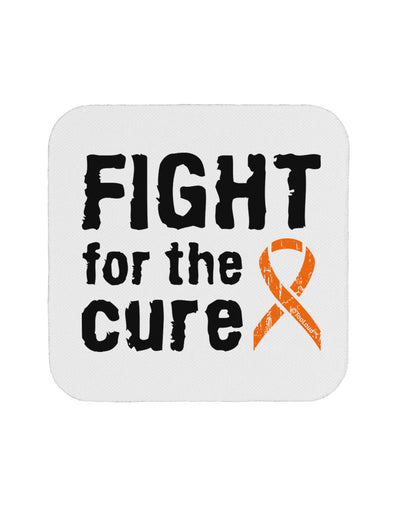 Fight for the Cure - Orange Ribbon Leukemia Coaster-Coasters-TooLoud-White-Davson Sales