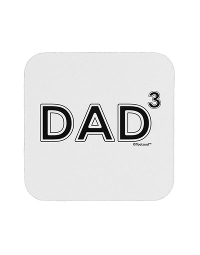 Dad Cubed - Dad of Three Coaster-Coasters-TooLoud-White-Davson Sales