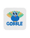 Cute Gobble Turkey Blue Coaster-Coasters-TooLoud-1-Davson Sales