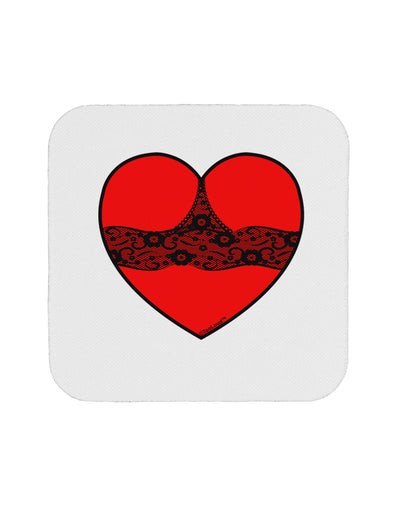 Black Lace Panty Heart Coaster-Coasters-TooLoud-White-Davson Sales