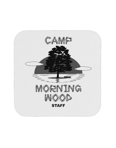 Camp Morning Wood Staff - B&W Coaster by TooLoud-Coasters-TooLoud-White-Davson Sales