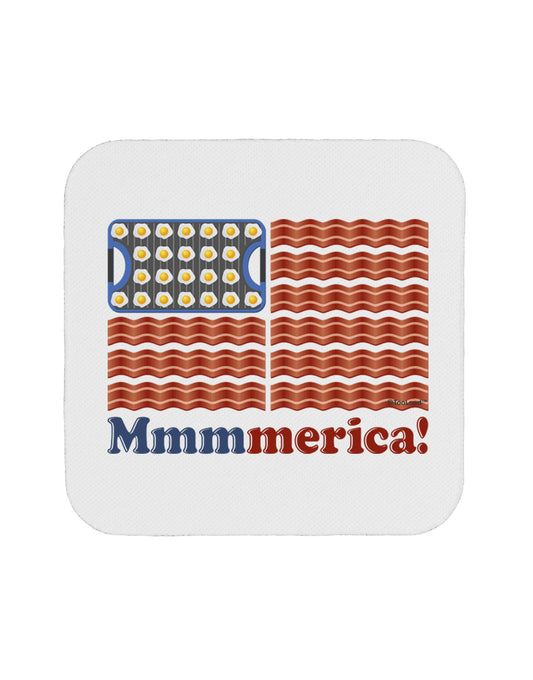 American Breakfast Flag - Bacon and Eggs - Mmmmerica Coaster-Coasters-TooLoud-White-Davson Sales