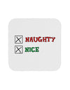 Naughty or Nice Christmas - Naughty and Nice Coaster-Coasters-TooLoud-White-Davson Sales