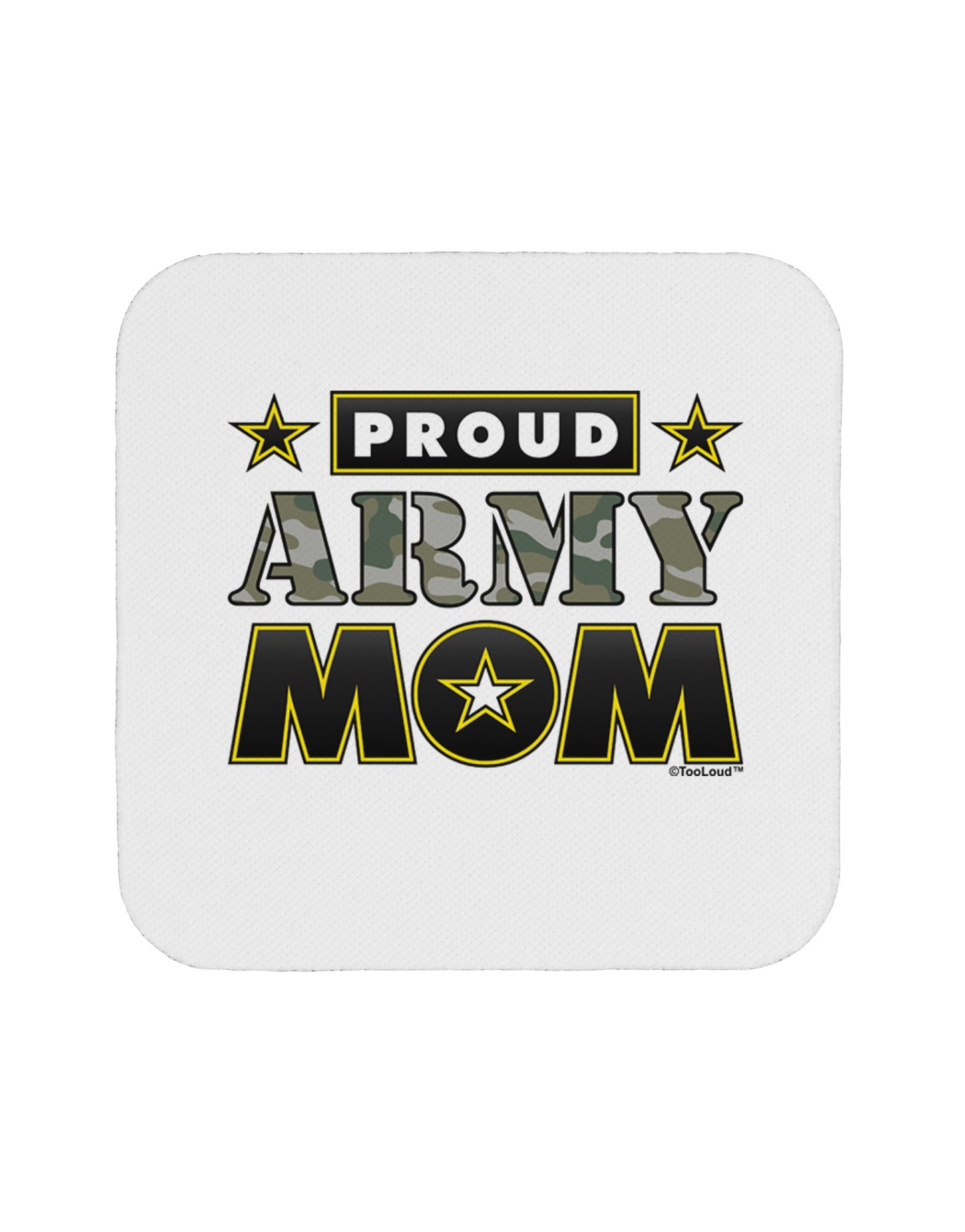 Proud Army Mom Coaster-Coasters-TooLoud-1-Davson Sales