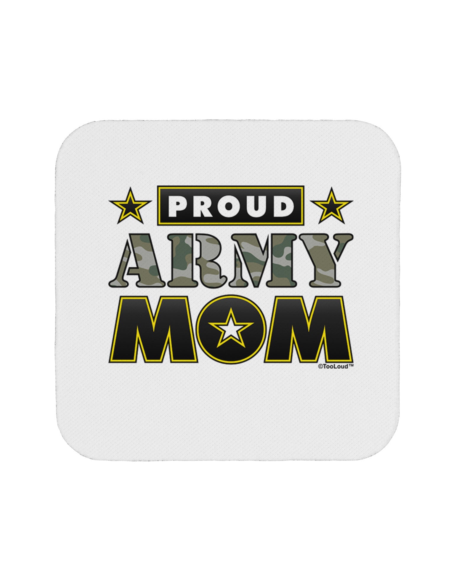 Proud Army Mom Coaster-Coasters-TooLoud-1-Davson Sales