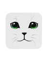 Green-Eyed Cute Cat Face Coaster-Coasters-TooLoud-1-Davson Sales