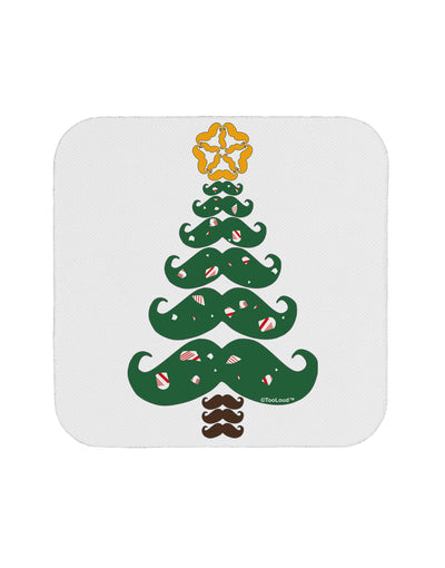 Mustache Christmas Tree Coaster-Coasters-TooLoud-White-Davson Sales