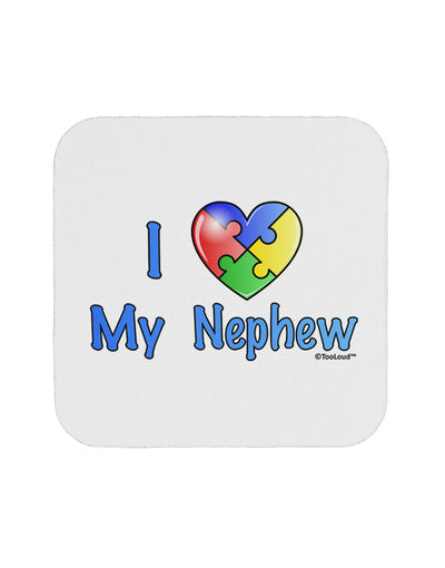 I Heart My Nephew - Autism Awareness Coaster by TooLoud-Coasters-TooLoud-White-Davson Sales