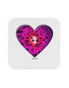 Water Droplet Heart Magenta Coaster by TooLoud-Coasters-TooLoud-White-Davson Sales