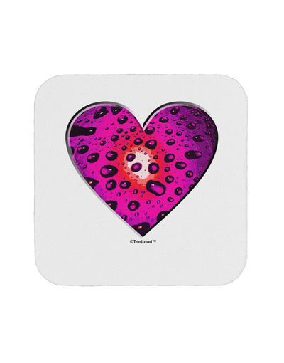 Water Droplet Heart Magenta Coaster by TooLoud-Coasters-TooLoud-White-Davson Sales