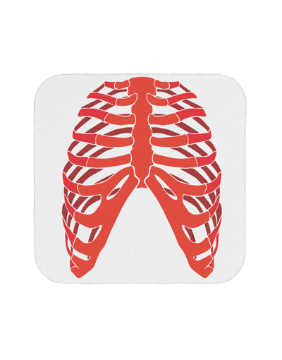 Human Red Skeleton Bones Ribcage Coaster-Coasters-TooLoud-White-Davson Sales