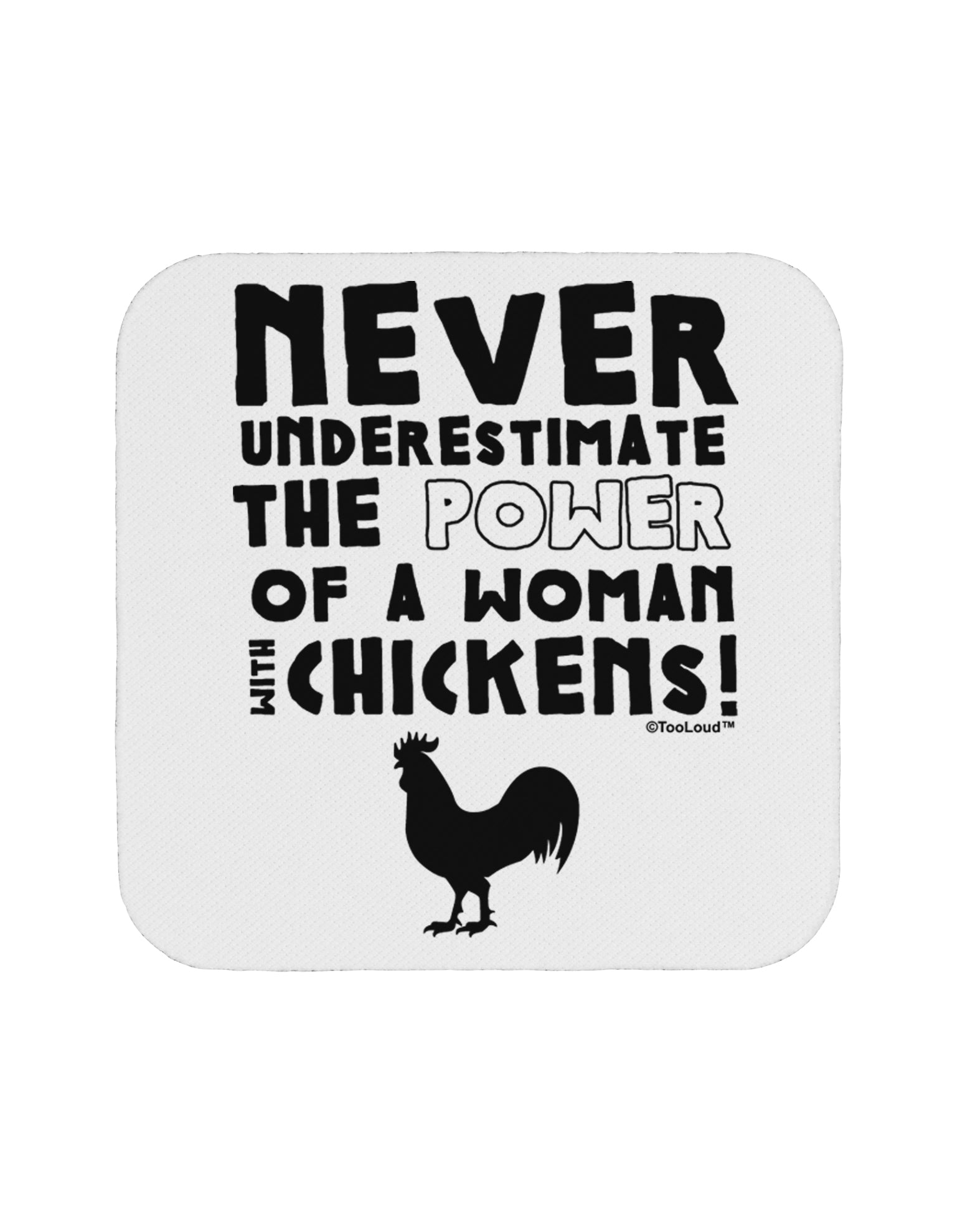 A Woman With Chickens Coaster by TooLoud-Coasters-TooLoud-1-Davson Sales