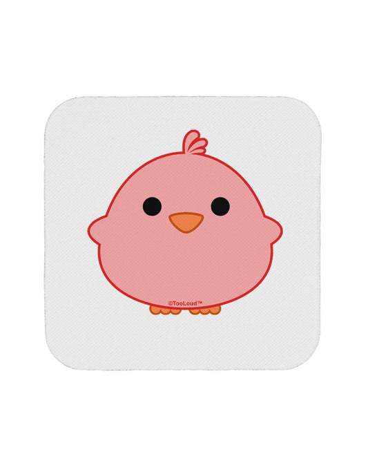 Cute Little Chick - Red Coaster by TooLoud-Coasters-TooLoud-White-Davson Sales