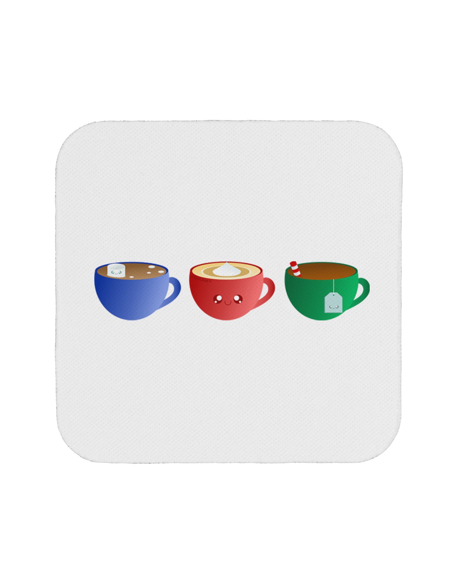 Cute Holiday Drink Set - Christmas Coaster-Coasters-TooLoud-White-Davson Sales
