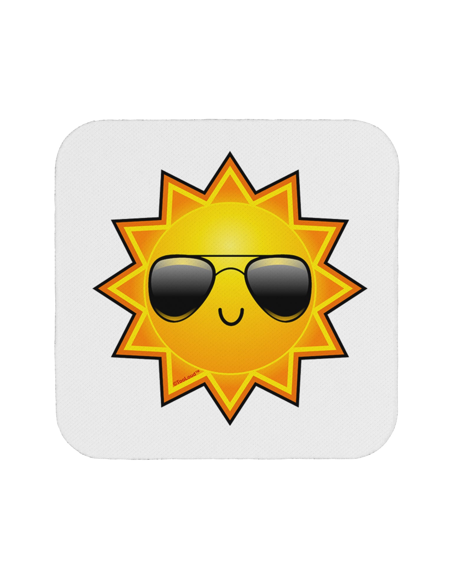 Sun With Sunglasses Coaster by TooLoud-Coasters-TooLoud-1-Davson Sales