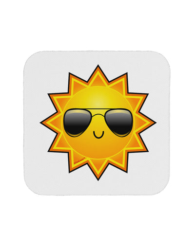 Sun With Sunglasses Coaster by TooLoud-Coasters-TooLoud-1-Davson Sales