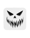 Scary Evil Jack O' Lantern Pumpkin Face Coaster-Coasters-TooLoud-White-Davson Sales