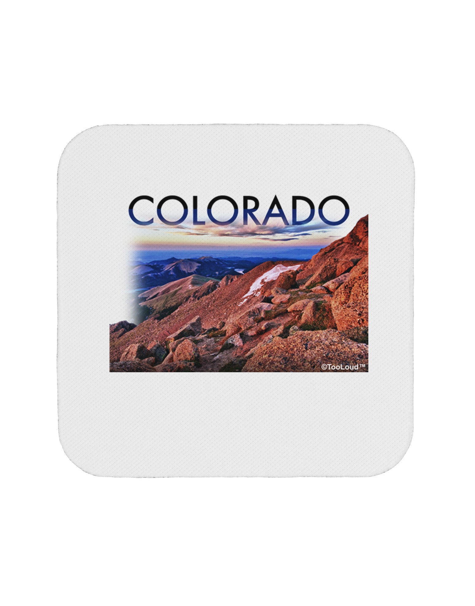 Colorado Mtn Sunset Cutout Coaster-Coasters-TooLoud-1-Davson Sales