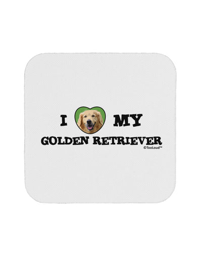 I Heart My Golden Retriever Coaster by TooLoud-Coasters-TooLoud-White-Davson Sales