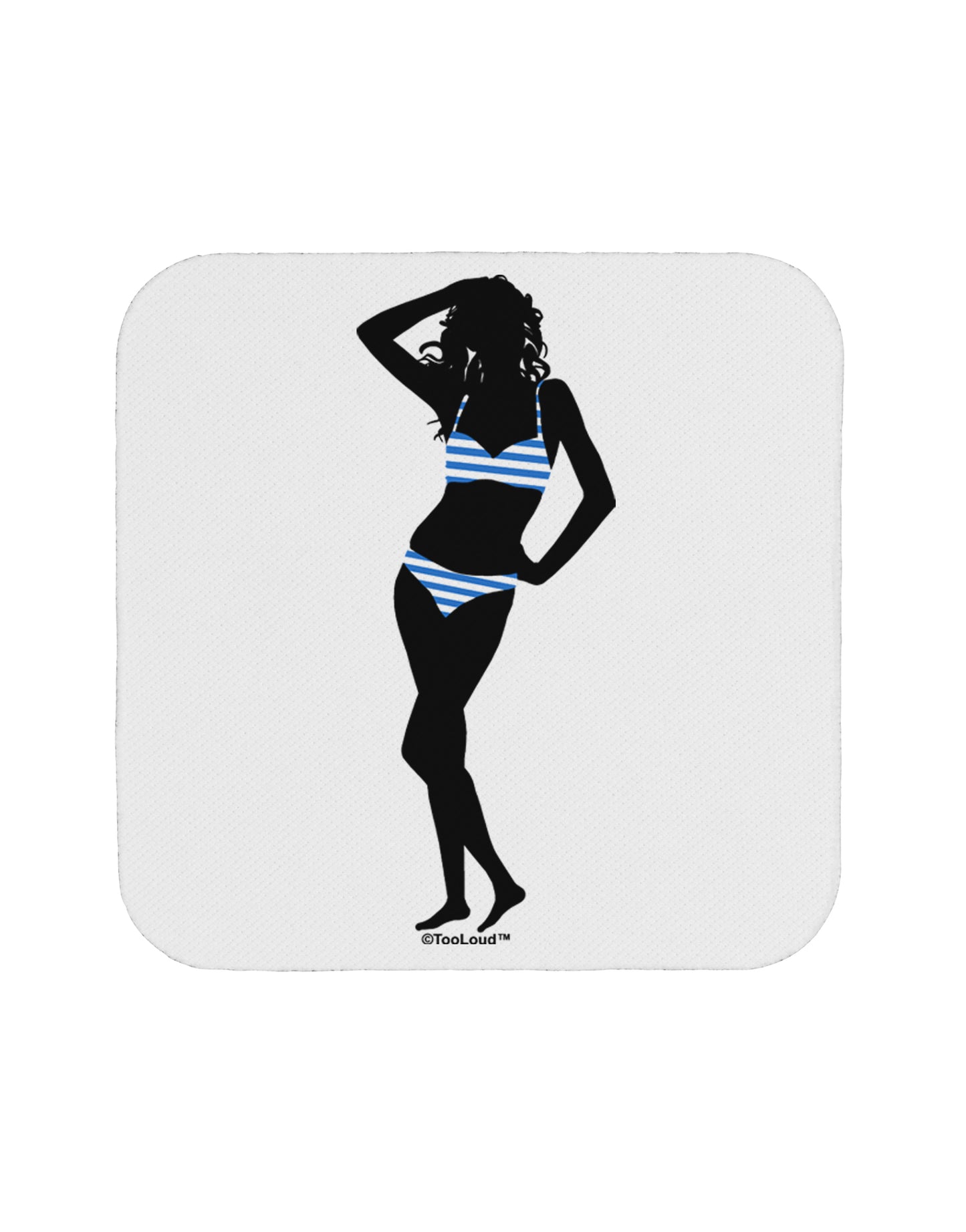 Stripes Bikini Shadow Coaster by TooLoud-Coasters-TooLoud-White-Davson Sales