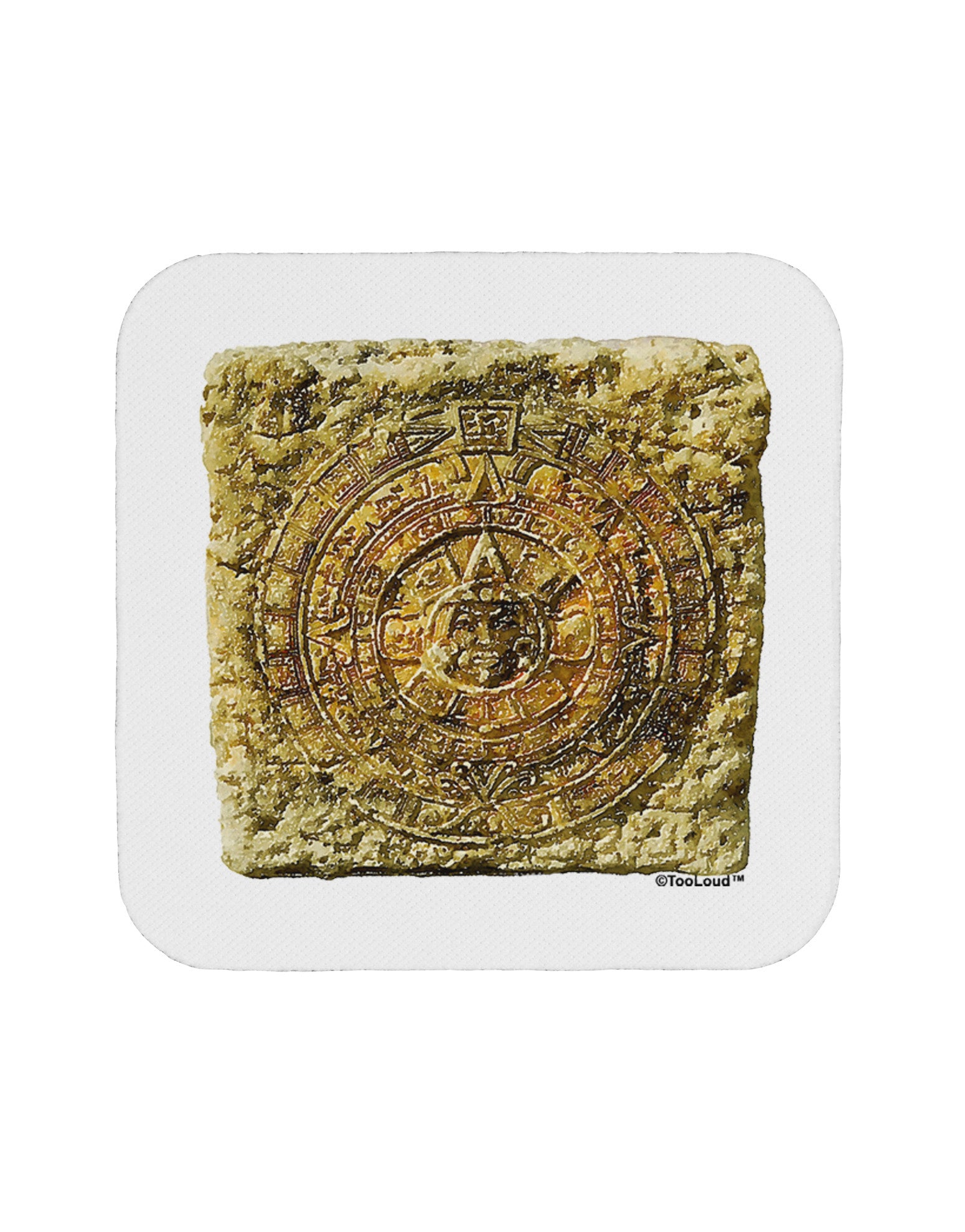 Stone Carving Sepia Coaster-Coasters-TooLoud-White-Davson Sales