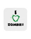 I Heart Zombies - Bloody Heart Green Coaster-Coasters-TooLoud-White-Davson Sales