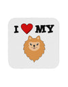 I Heart My - Cute Pomeranian Dog Coaster by TooLoud-Coasters-TooLoud-White-Davson Sales