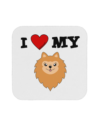 I Heart My - Cute Pomeranian Dog Coaster by TooLoud-Coasters-TooLoud-White-Davson Sales