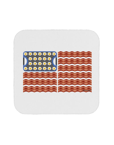American Breakfast Flag - Bacon and Eggs Coaster-Coasters-TooLoud-White-Davson Sales