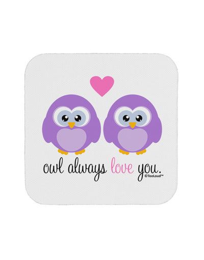 Owl Always Love You - Purple Owls Coaster by TooLoud-Coasters-TooLoud-White-Davson Sales