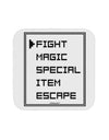 RPG Command Selection List Coaster by TooLoud-Coasters-TooLoud-White-Davson Sales