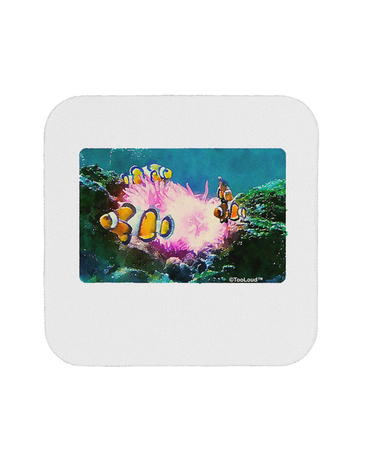 Clownfish Watercolor Coaster-Coasters-TooLoud-White-Davson Sales