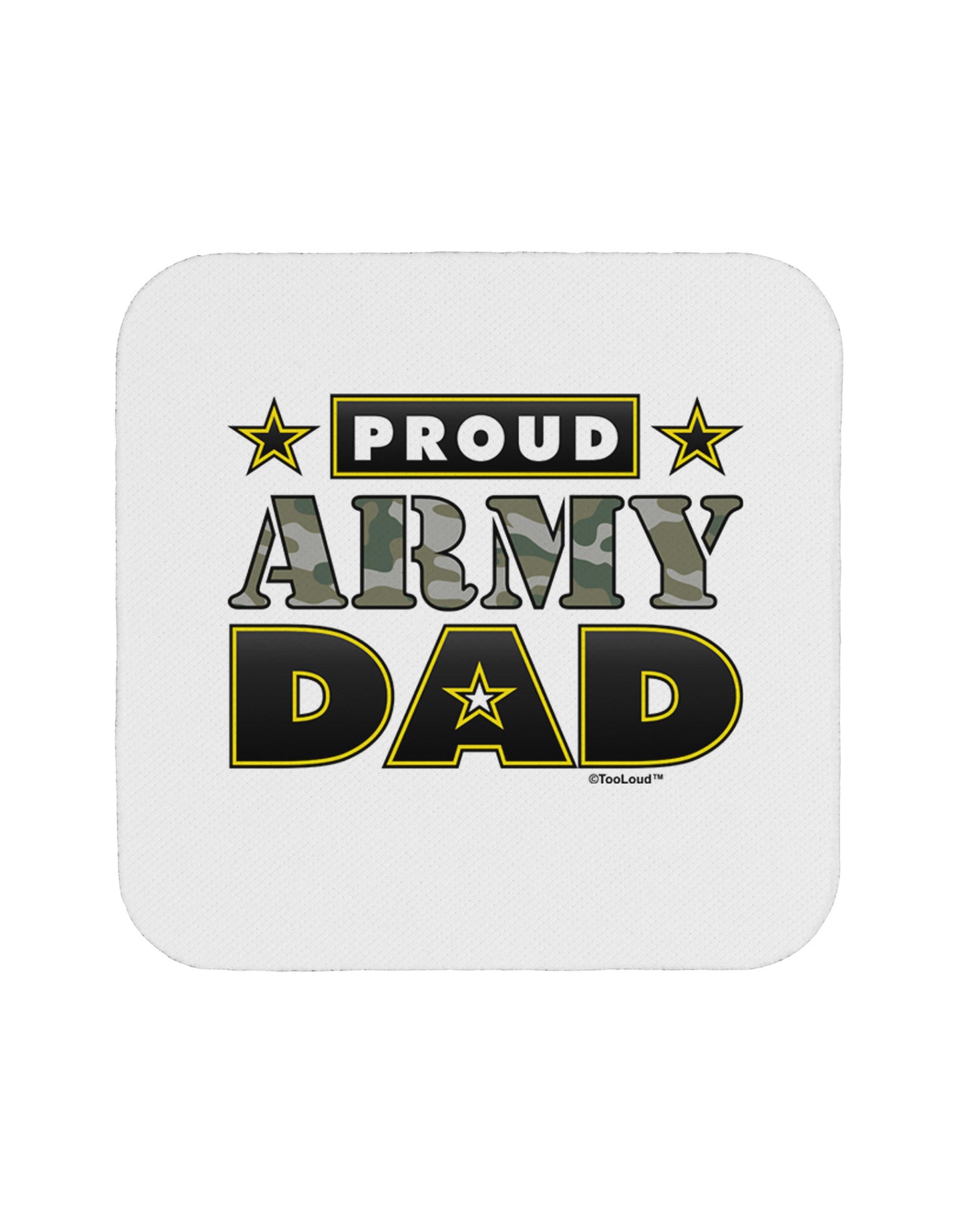 Proud Army Dad Coaster-Coasters-TooLoud-1-Davson Sales