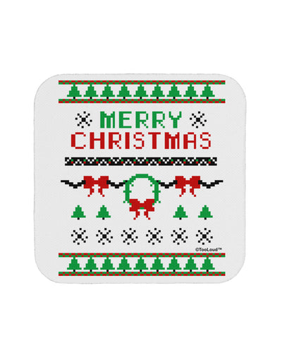 Merry Christmas Ugly Christmas Sweater Coaster-Coasters-TooLoud-1-Davson Sales