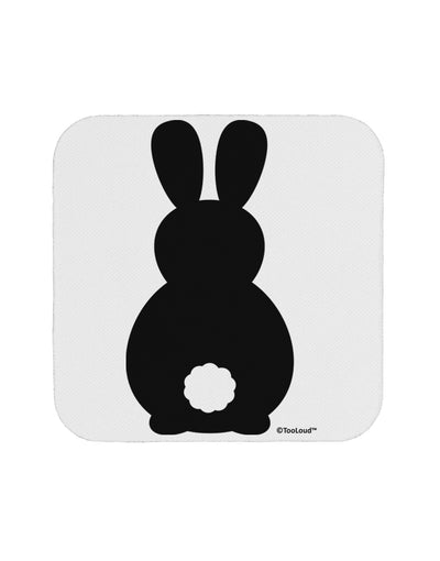 Cute Bunny Silhouette with Tail Coaster by TooLoud-Coasters-TooLoud-White-Davson Sales