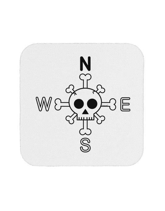 Compass Rose - Skull and Crossbones Coaster-Coasters-TooLoud-White-Davson Sales