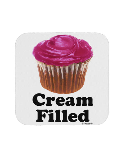 Cream Filled Pink Cupcake Design Coaster by TooLoud-Coasters-TooLoud-White-Davson Sales