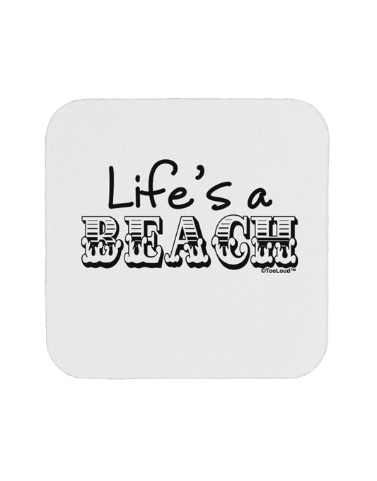 Lifes a Beach Coaster by TooLoud-Coasters-TooLoud-White-Davson Sales