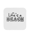 Lifes a Beach Coaster by TooLoud-Coasters-TooLoud-White-Davson Sales