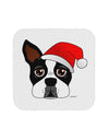 Cute Dog with Santa Hat - Christmas Coaster-Coasters-TooLoud-White-Davson Sales