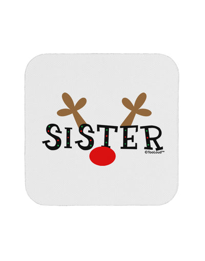 Matching Family Christmas Design - Reindeer - Sister Coaster by TooLoud-Coasters-TooLoud-White-Davson Sales
