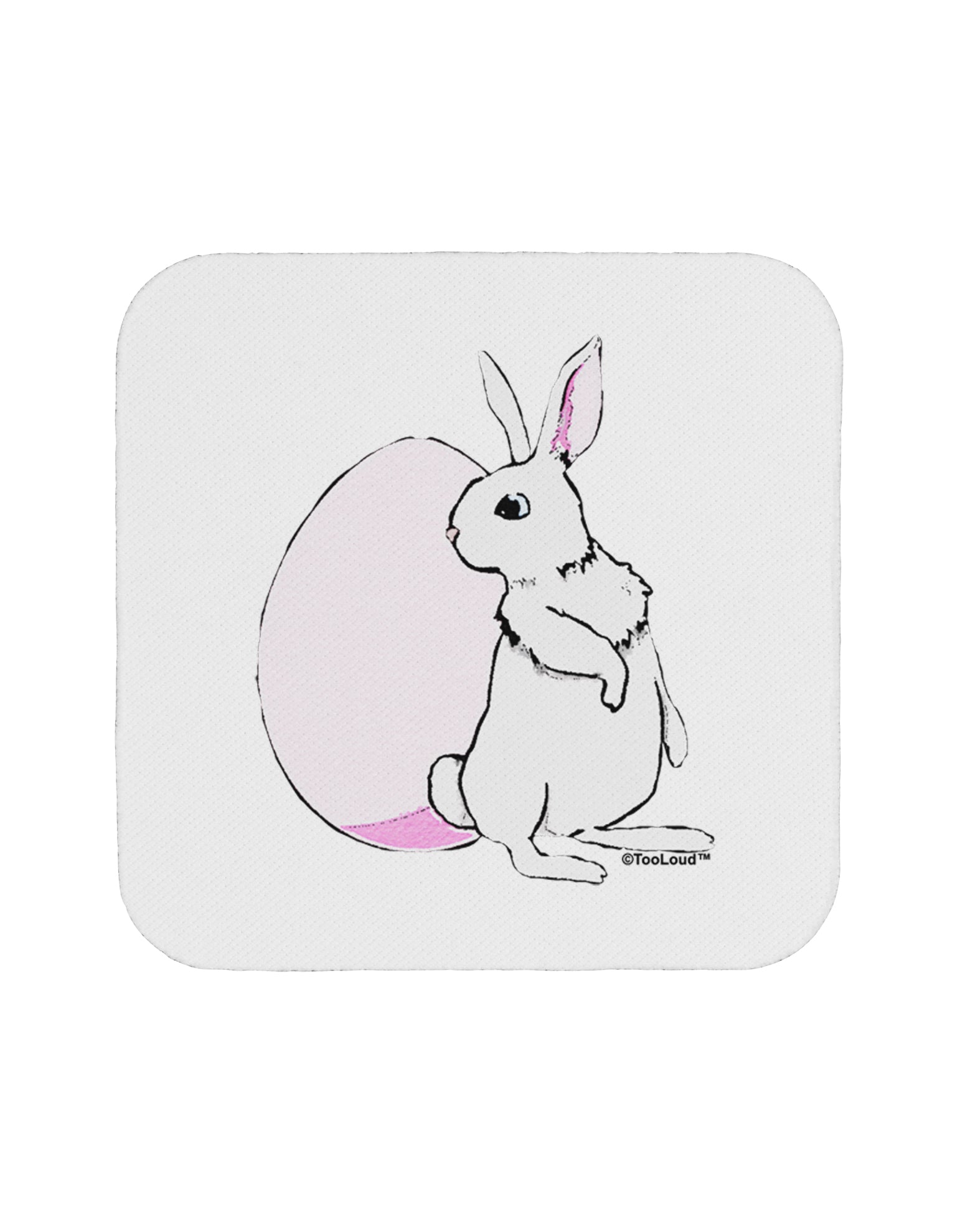 Easter Bunny and Egg Design Coaster by TooLoud-Coasters-TooLoud-White-Davson Sales