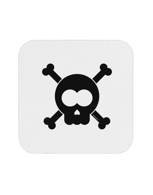 Black Skull and Crossbones Coaster-Coasters-TooLoud-White-Davson Sales