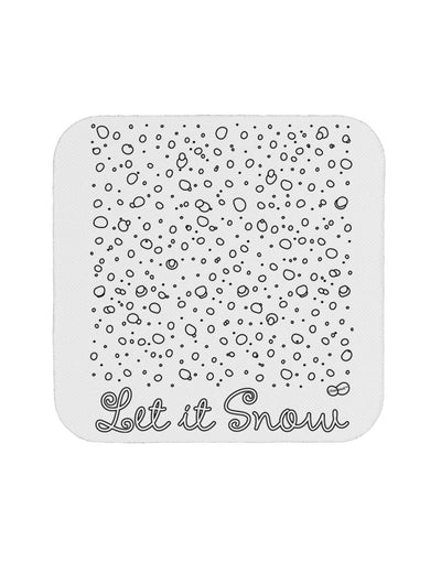 Let It Snow Falling Snowflakes - Christmas Coaster-Coasters-TooLoud-White-Davson Sales