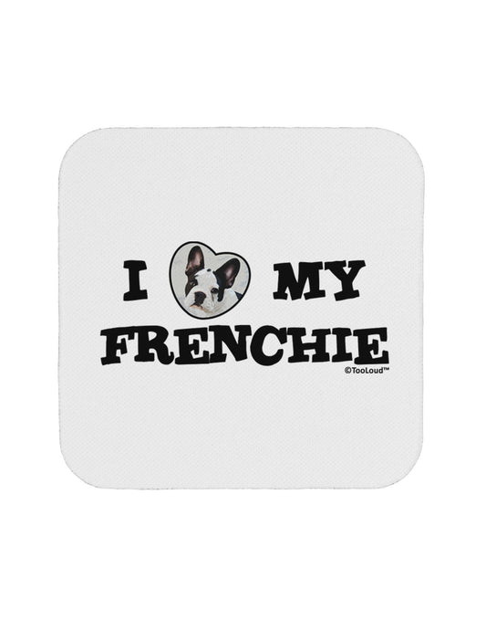 I Heart My Frenchie Coaster by TooLoud-Coasters-TooLoud-White-Davson Sales
