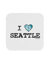 Distressed I Heart Seattle - Heart Flag Coaster by TooLoud-Coasters-TooLoud-White-Davson Sales