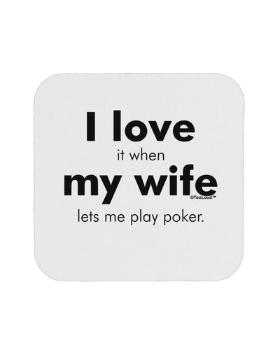 I Love My Wife - Poker Coaster by TooLoud-Coasters-TooLoud-White-Davson Sales