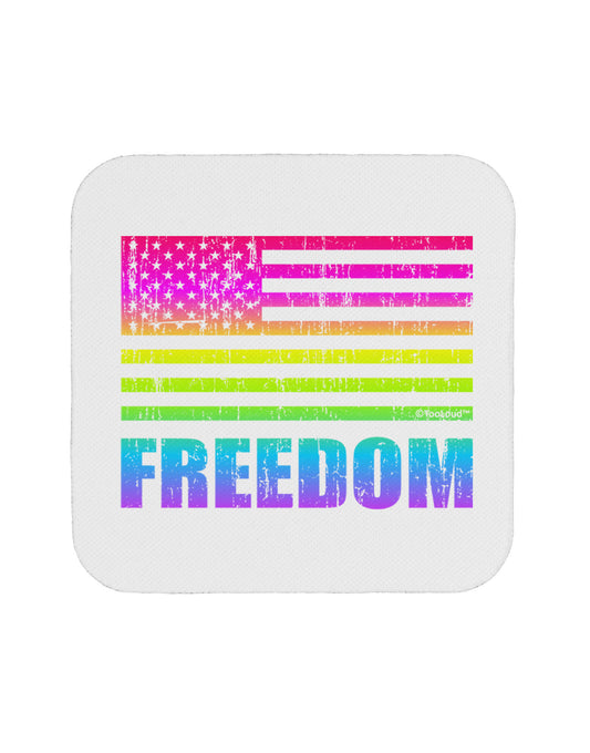 American Pride - Rainbow Flag - Freedom Coaster-Coasters-TooLoud-White-Davson Sales